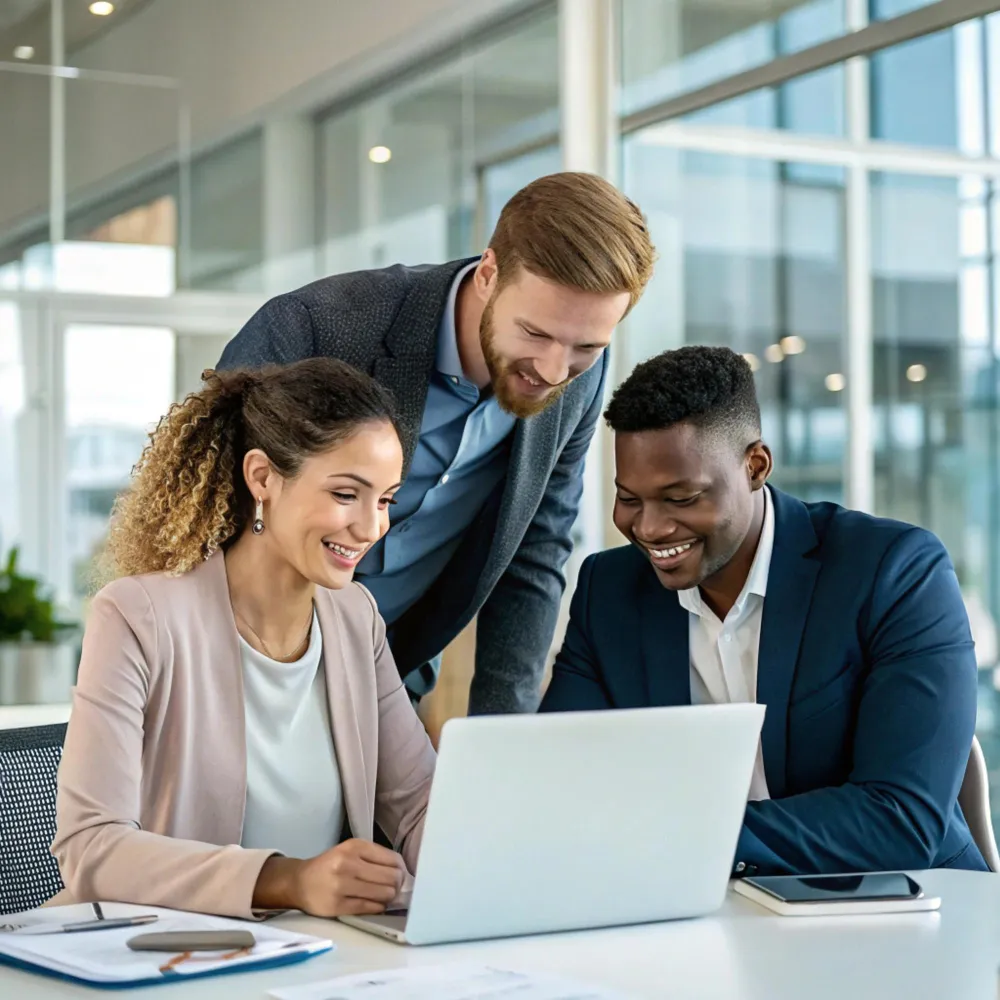 Business team analyzing charts and graphs during a meeting